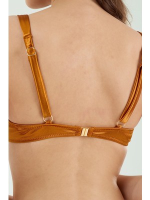 Louren B21035 Saten U Yaka Bikini Takım