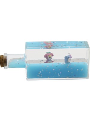 Sepetopia -Mavi Su Hayvan - Yıldız Dikdörtgen Mika Şişe Yüzen Batmayan Dekoratif Biblo AKVARYUM4.2X6.4X17CM (5534)