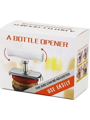 Sepetopia -A Bottle Opener Çevir--Sıkıştır--Aç=kollu Metal Kavanoz Açacak Plastik Kol (5534)