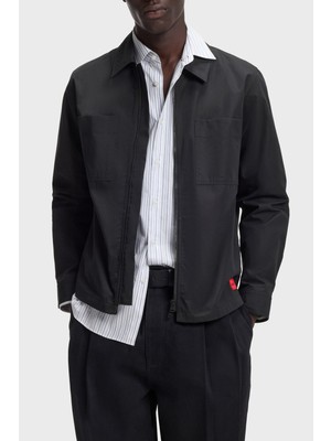 Hugo Pamuk Karışımlı Oversize Fit Fermuarlı Ceket Erkek Ceket 50556274 001