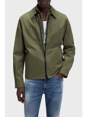 Hugo Pamuk Karışımlı Oversize Fit Fermuarlı Ceket Erkek Ceket 50556274 389