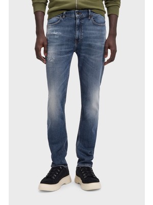 Hugo Pamuklu Esnek Kumaştan Slim Fit Dar Paça Jeans Erkek Kot Pantolon 50555182 413