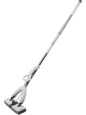 Sepetopia -Mop Kendinden Sıkmalı Pva Sünger Mop - Kelebek Mop Krom Sap = 110CM + Plastik BAŞLIK=135CM (5534)