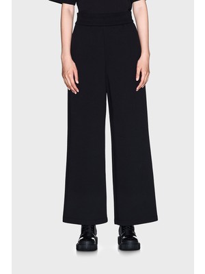 Armani Exchange Pamuklu Regular Fit Yüksek Bel Geniş Paça Pantolon Bayan Pantolon XW001830 AF10818 UC001