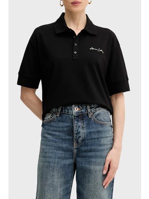 Armani Exchange Pamuklu Relaxed Fit Kısa Kollu Polo Bayan Polo XW000887 AF10819 MC021