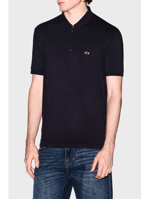 Armani Exchange Regular Fit Logolu Fermuarlı Polo Erkek Polo XM002372 AF21936 UB101