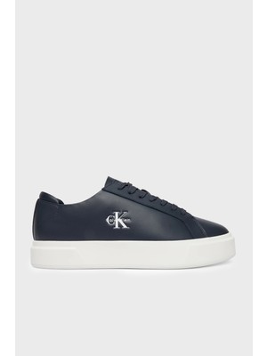 Calvin Klein Deri Logolu Kalın Tabanlı Sneaker Ayakkabı YM0YM01460BAI Erkek Ayakkabı YM0YM01460 Baı