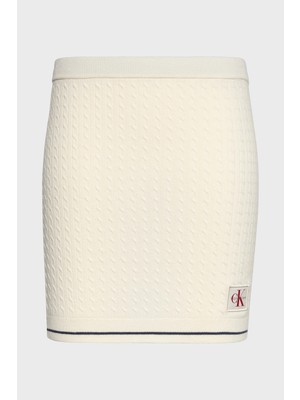 Calvin Klein Pamuk Karışımlı Slim Fit Yüksek Bel Etek LV047F364GYAS Bayan Etek LV047F364G Yas