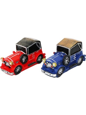 Sepetopia -Araba Vintage Dekoratif Biblo - Kumbara Renkli 19X11X9CM Reçine (5534)