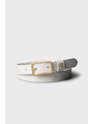 Calvin Klein Hakiki Deri Logolu Kemer LV04F7050GYYQ Bayan Kemer LV04F7050G Yyq