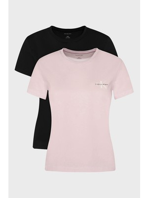 Calvin Klein Pamuklu Regular Fit Logolu Bisiklet Yaka 2 Pack T Shirt LV047C905G8Z6 Bayan T Shirt LV047C905G 8z6