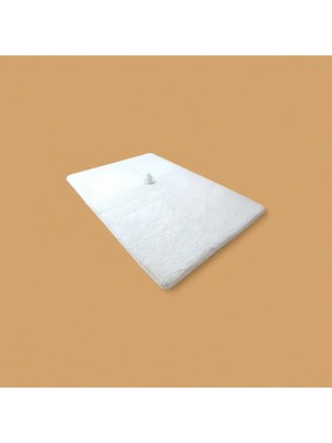 Balat Halı Raschel Yolluk Yumuşak Peluş Halı Beyaz 160 x 280 cm Kaymaz Taban Yıkanabilir Anti-Statik