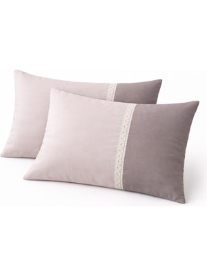 Ankazen Krem Toprak Zarf Yastık Kılıfı 2 Adet