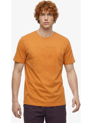 Discovery Expedition D6SM-TST3759 Turuncu Bisiklet Yaka Relaxed Baskılı Erkek T-Shirt