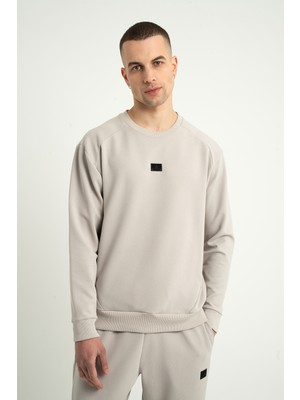Airlife Foursquare Erkek Sıfır Yakalı Sweatshirt Taş