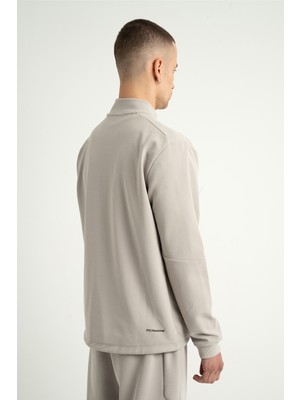 Airlife Foursquare Erkek Dik Yaka Tam Boy Fermuarlı Ceket Taş