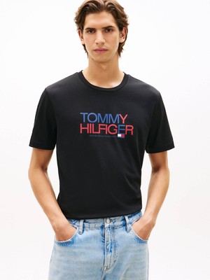 Tommy Hilfiger MW0MW42369BDS Brand Love Big Text Erkek Tişört