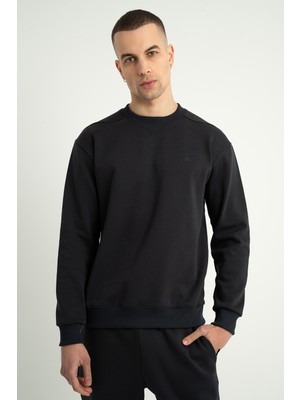 Airlife Plenty Jr Pro Sıfır Yakalı Erkek Hafif Yünlü Sweatshirt Lacivert