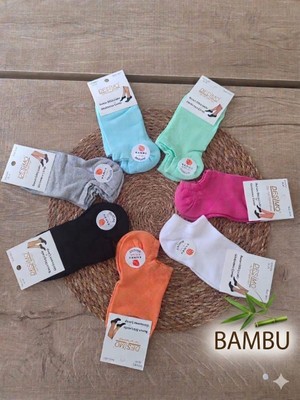 Trend Nexus 7 Çift Burnu Dikişsiz Görünmez Bambu Asorti Çorap