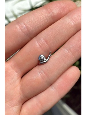 Spossy Silver Jewelry Salyangoz  Piercing Küpe