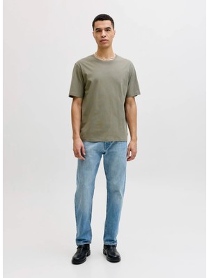 Jack & Jones Bisiklet Yaka Yeşil Erkek T-Shirt 12156101 Jjeorganıc Tee O-Neck Noos