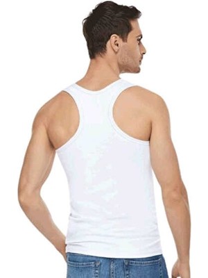 Tutku Elit 1304 Elit Erkek Elastan Spor Atlet 6lı Paket Beyaz
