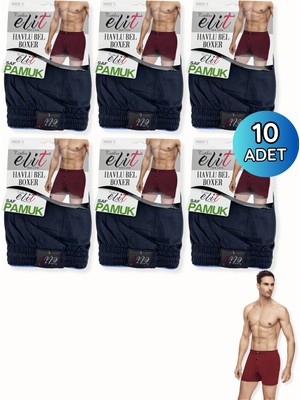 Tutku Elit 1101 Elit Erkek Havlu Bel Düz Boxer 10LU Füme