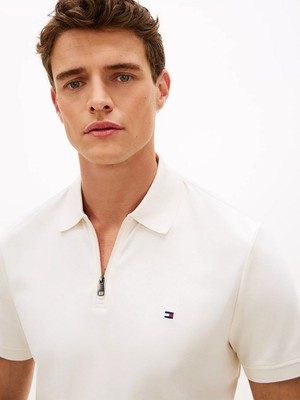 Tommy Hilfiger MW0MW42758Z00 Interlock Zip Reg Erkek Polo Tişört