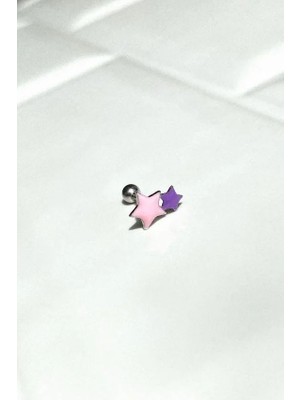 Spossy Silver Jewelry Yıldız Piercing Küpe