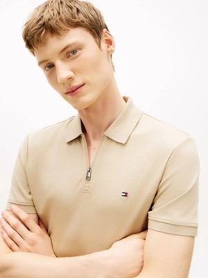 Tommy Hilfiger MW0MW42758RBT Interlock Zip Reg Erkek Polo Tişört