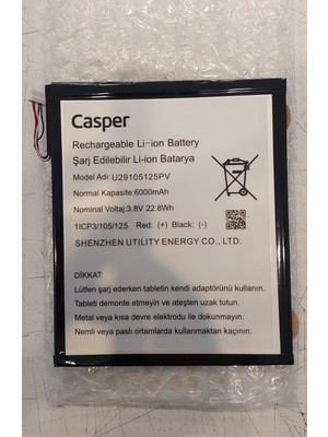 Casper S40 Batarya U29105125PV 6000MAH