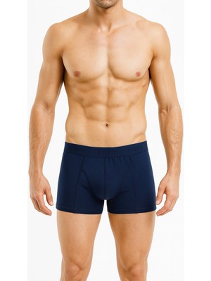 0114 Tutku Erkek Elastan Boxer 6lı Lacivert