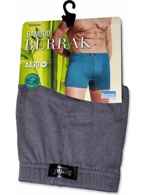 4430 Berrak 5li Füme Erkek Bambu Boxer 3XL Paça Tipi Desensiz Konforlu İç Giyim