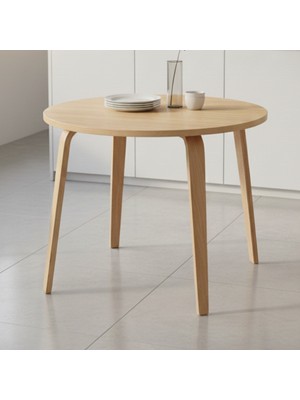 Vilinze Demre Yuvarlak Mdf Sabit Mutfak Masası - Q90 cm