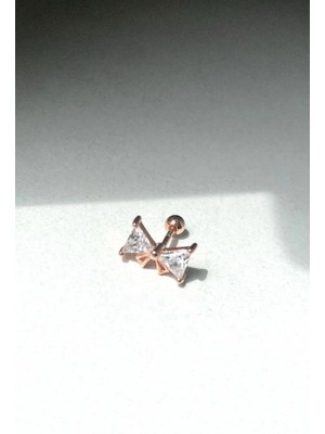 Spossy Silver Jewelry Kurdele Piercing Küpe