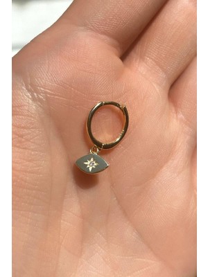 Spossy Silver Jewelry Kutup Yıldızı Piercing Küpe