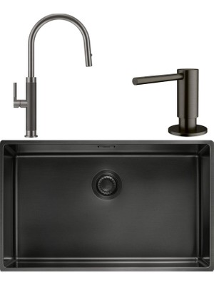 Franke Mythos Masterpiece Bxm 210/110-68 – Atlas Sıvı Sabunluk -  Mythos Masterpiece Duşlamalı Antrasit Mutfak Eviye Batarya Seti