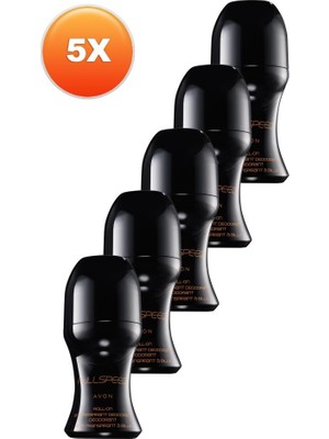 Avon Full Speed 50 ml Erkek Rollon Deodorant Beşli Set Aromatik Meyve Kokusuyla Canlı