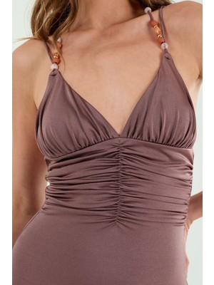 Louren M22009 V Yaka Sırtı Çapraz Mayo