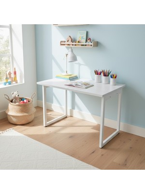 Vilinze Biga Sabit Mdf Metal Ayak Çalışma Ofis Masası