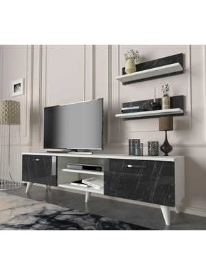 Dekorister Geacles Tv Ünitesi Beyaz-Mermer