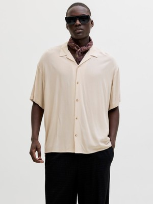 Jack & Jones Jack Jones Erkek Viskon Rahat Kesim Kısa Kollu Gömlek 12288852