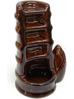 Marsilyan Seramik Doğal Bambu Tasarımlı Geri Akışlı Tütsülük