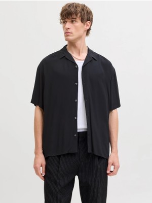 Jack & Jones Jack Jones Erkek Viskon Rahat Kesim Kısa Kollu Gömlek 12288852