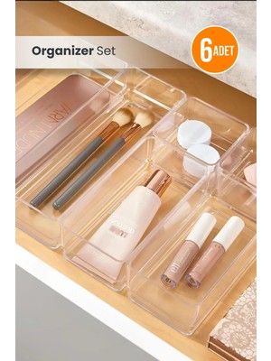 Orvila Makyaj ve Takı Düzenleyici Organizer Set 6'lı