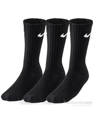 Nike Siyah 3Lü Çorap Seti 38-42 Beden Rahatlık İçin Birinci Sınıf Pamuk Kullanımı