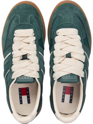 Tommy Hilfiger The Greenwıch Edge Suede Kadın Yeşil Sneakers - EN0EN02924