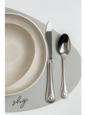 SHG HOME ShgHome Vegan Deri 4lü Amerikan Servisi / Supla-Sofra Hediye Seti - 39 cm x 31cm