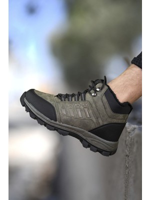 Riccon Haki Erkek Bot İç Kürklü Su Geçirmez Malzeme ile Rahat Taban Özelliği 0012X6