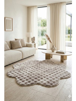 Tropikal Home Bubble Papatya Halı Kaymaz Taban Pofuduk Yumuşak Dekoratif Salon Oturma Yatak Çocuk Odası Halısı